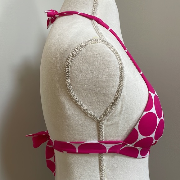 Victoria's Secret Push Up Halter Top Bikini Top, size Medium, Pink & White - Picture 6 of 14